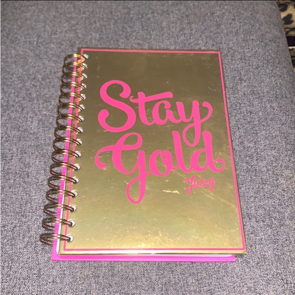 Juicy Couture “Stay Gold” spiral notebook